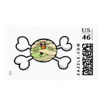 baby mummy Skull and Crossbones Postage Stamps