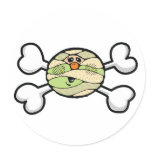 baby mummy Skull and Crossbones Round Sticker