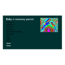 Baby n Mommy Parrots Business Card Template