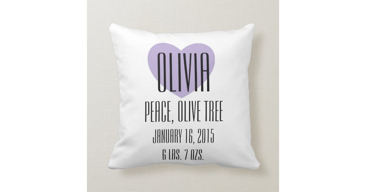 Baby Name Meaning Pillow - Olivia | Zazzle