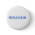Baby Name William Pinback Buttons