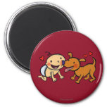 Baby Nose Kisses from the Dog 2 Inch Round Magnet
