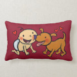 Baby Nose Kisses from the Dog Throw Pillow
