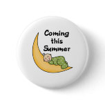 Baby on Moon Summer Pinback Buttons