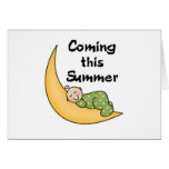 Baby on Moon Summer Greeting Card