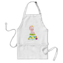 Baby on scale aprons