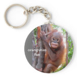 Baby Orangutan in Tree Keychain