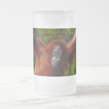 Baby Orangutan & Rainforest Primate Fun Art Stein Coffee Mug