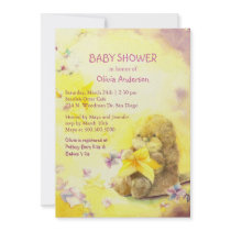 Baby Otter & Starfish Cute Baby Shower Invitations