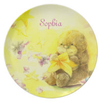 Baby Otter & Starfish Personalized Baby Gift Dish plate