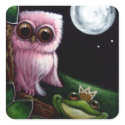 BABY OWL - BABY FROG WITH CROWN Sticker sticker