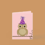 Baby Owl Birthday Card cards