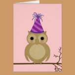 Baby Owl Birthday Card cards