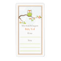 Baby Owl Bookplate label