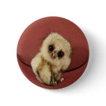 Baby Owl Button