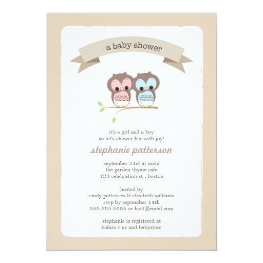baby_owl_girl_boy_twin_baby_shower_invitation ...