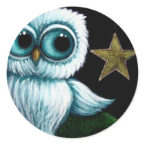 BABY OWL HANGING STAR Sticker