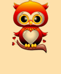 Baby Owl Love Heart Cartoon T-Shirt