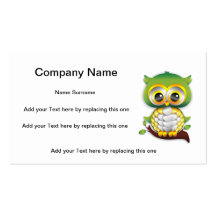 Baby Owl Paper Craft Design Business Card