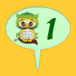 Baby Owl Paper Craft Design Cake Toppers cake picks
