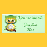 Baby Owl Paper Craft Design invitation invitations