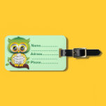 Baby Owl Paper Craft Design Luggage Tag luggage tags