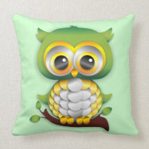Baby Owl Paper Craft Design Pillow