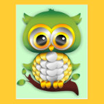 Baby Owl Paper Craft Design Postcard postcards