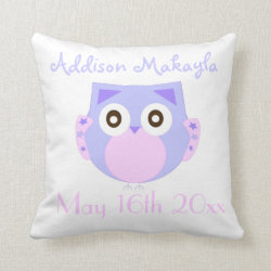 Baby Owl Personalized Pillows Pillows