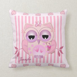 Baby Owl Pillow with Name