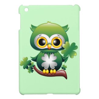 Baby Owl St Patrick Cartoon iPad Mini Case
