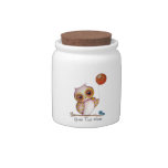 Baby Owl with Balloon Candy Jar