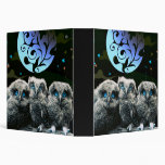 Baby Owls Under The Moonlight Vinyl Binder