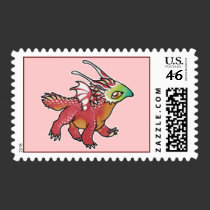 Baby Painted Dragon postage stamps stamps