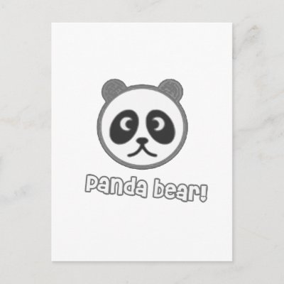 Baby Panda Cartoon Post Card by BurchellDesign