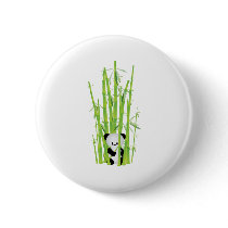 Baby Panda in Bamboo Forest Pinback Buttons