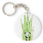 Baby Panda in Bamboo Forest Key Chains