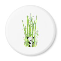 Baby Panda in Bamboo Forest Fridge Magnets