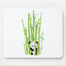 Baby Panda in Bamboo Forest Mouse Mats