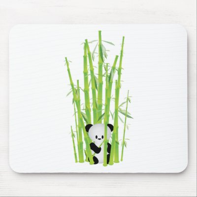 Baby Panda in Bamboo Forest Mouse Mats by CreativeAesthetic