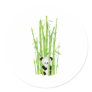 Baby Panda in Bamboo Forest Round Stickers
