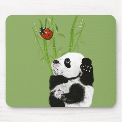 baby panda mousepad by chandraws