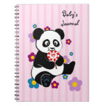 Baby Panda with lollipop Notebook