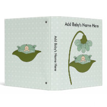 Baby Pea's 1st Year 1" (Add Baby's Name) Vinyl Binder