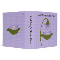Baby Pea's 1st Year 2" (Add Baby's Name) Vinyl Binders