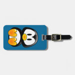 baby penguin tux luggage tag
