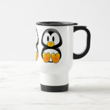 baby penguin tux travel mug