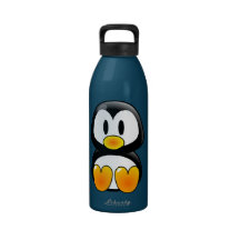 baby penguin tux water bottle