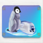 Baby Penquin and Baby Seal mousepad