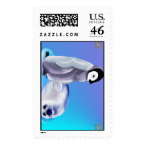 Baby Penquin and Baby Seal mousepad postage by Lotacats Baby Penquin and Baby Seal mousepad postage